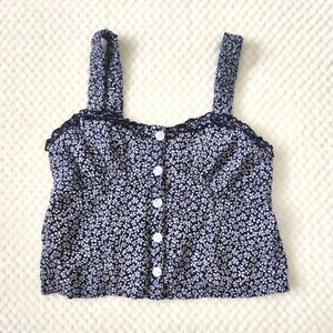 Floral Bustier Crop Top